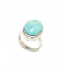 Ring Turquoise 925 Sterling Silver Handmade Natural Hand Engraved Women D423